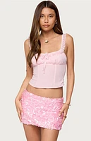 Edikted Wynne Chiffon Ruffle Corset