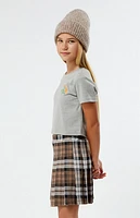 Pacsun Kids Plaid Ponte Mini Skort