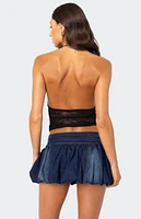 Edikted Simona Sheer Lace Halter Top