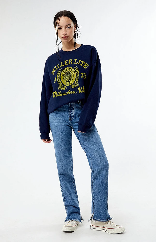 Junk Food Miller Lite Crew Neck Sweatshirt