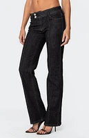 Edikted Avril Boot Cut Low Rise Jeans