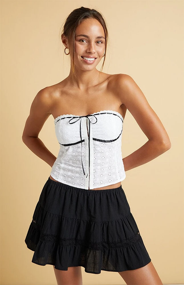 Beverly and Beck Maxine Strapless Eyelet Corset