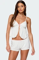Edikted Linny Split Front Pointelle Top