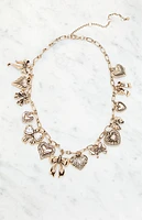 LA Hearts Heart Bow Charm Necklace