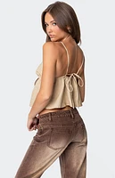 Edikted Claire Linen Look Babydoll Top