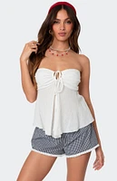 Edikted Tadria Drawstring Baby Doll Top