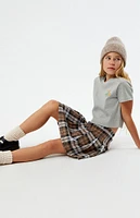 PacSun Kids Plaid Ponte Mini Skort