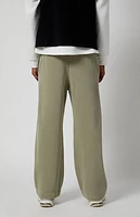 Pacsun Green Fleece Extreme Baggy Sweatpants