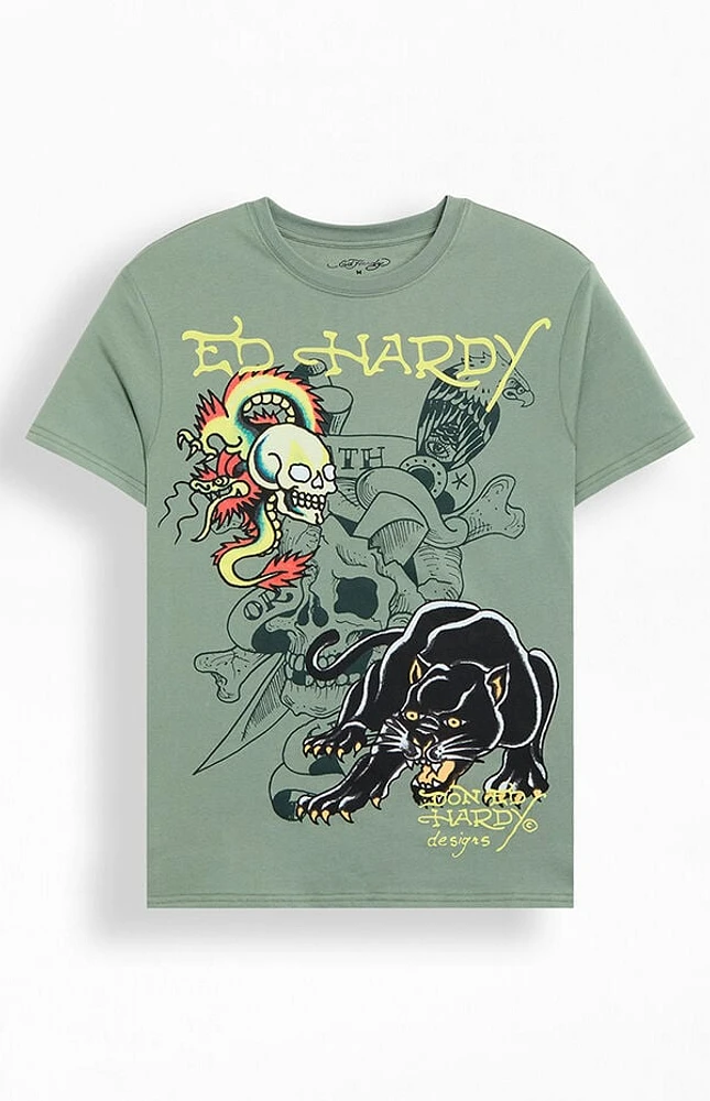 Ed Hardy Dragon Panther T-Shirt