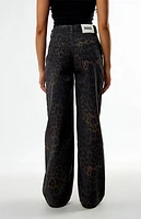 Ragged Priest Dark Leopard Release Baggy Jeans