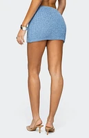 Edikted Shaylee Sequin Knit Mini Skirt