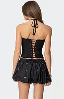 Edikted Ryanne Tie Front Halter Corset