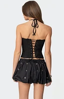 Edikted Ryanne Tie Front Halter Corset