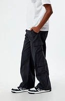 Pacsun Kids Stretch Black Porter Baggy Cargo Pants