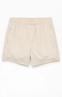 Pacsun Oatmeal Baggy 4.5" Swim Trunks