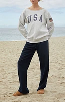 John Galt Stelle USA Off-The-Shoulder Sweatshirt