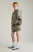 Kids Fear of God Essentials Heather Grey Sweat Shorts