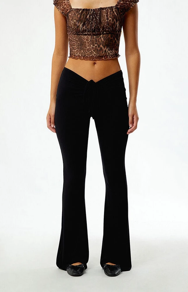 LA Hearts Cinched Front Flare Pants