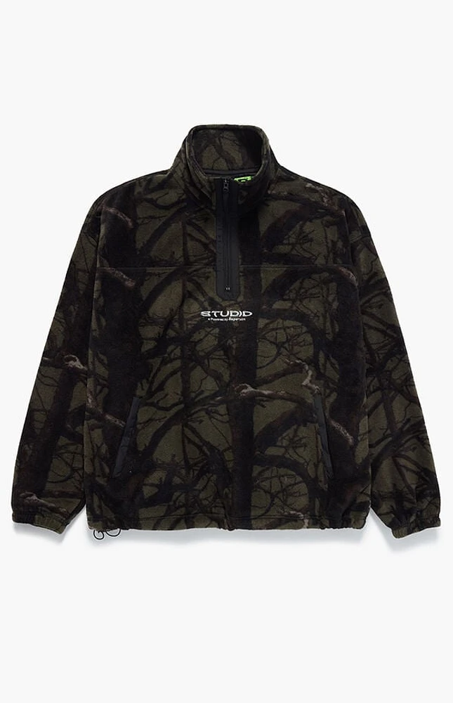 Studio by Supervsn Camo Fleece Half-Zip Pullover Sweatshirt