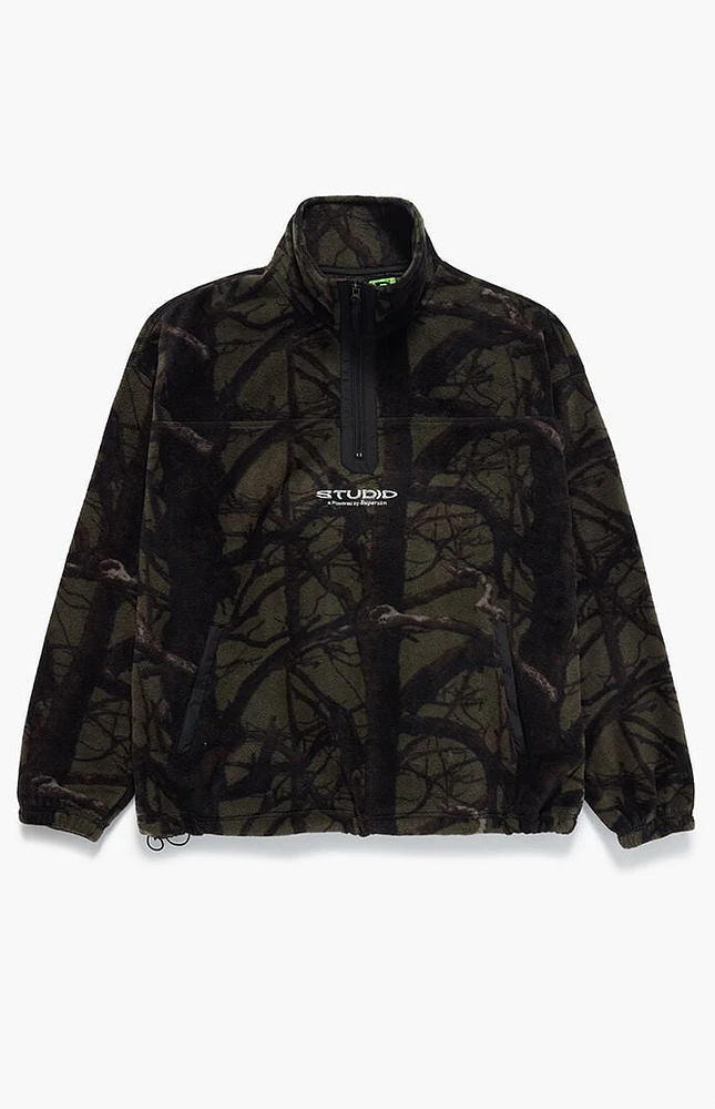 Studio by Supervsn Camo Fleece Half-Zip Pullover Sweatshirt