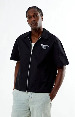 Budweiser By PacSun Eagle Zip Up Woven Shirt