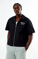 Budweiser By PacSun Eagle Zip Up Woven Shirt