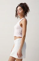 Beverly & Beck Pointelle High Neck Tank Top