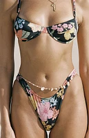 Poolside Paradiso Tropics High Cut Curve Bikini Bottom