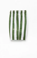 Pacsun Green Striped Seersucker 4.5'' Swim Trunks