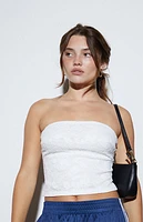 LA Hearts Lace Longline Tube Top