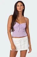 Edikted Textured Lacey Tank Top