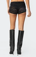 Edikted Maisley Sheer Lace Shorts