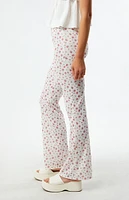 LA Hearts Floral Knit Flare Pants