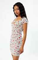 Daisy Street Ditsy Jersey Mini Dress