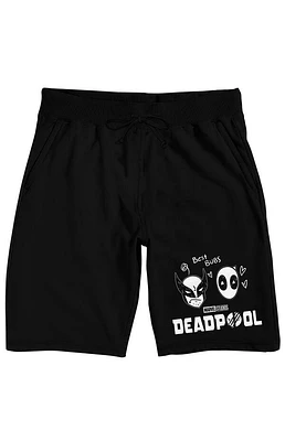 Deadpool and Wolverine Head Pen Art Shorts