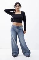 PacSun Casey Dark Tint Low Rise Baggy Jeans