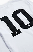 Pacsun White Palisades Long Sleeve Hockey Jersey