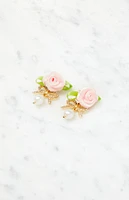 LA Hearts Mini Rosette Earrings