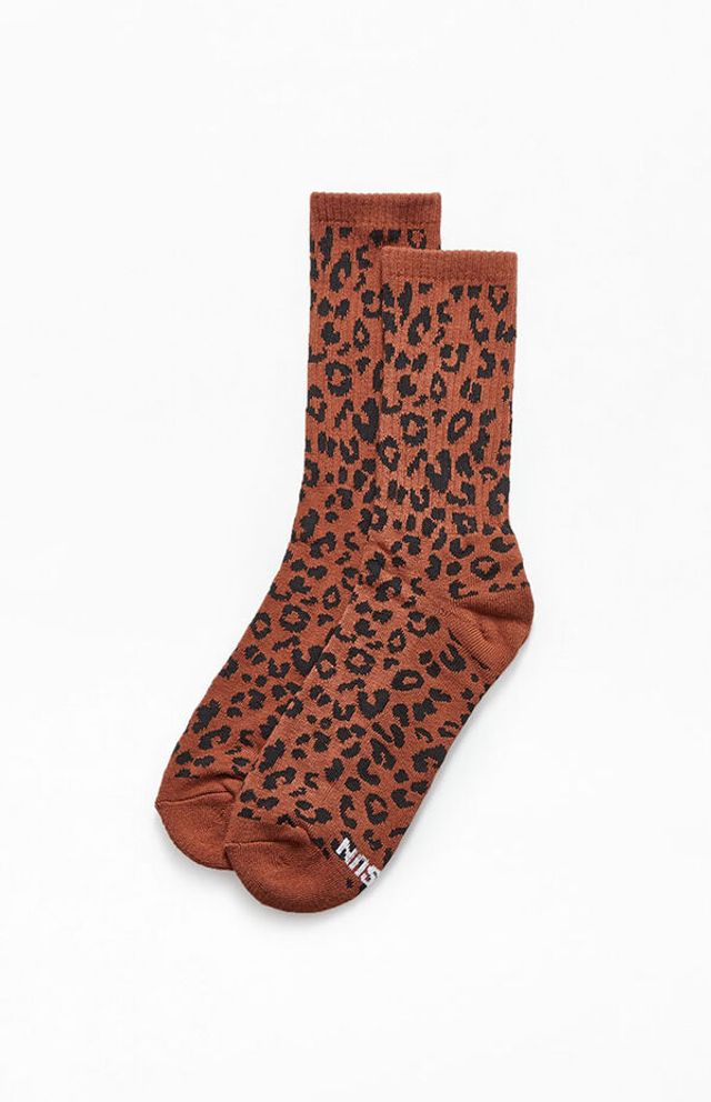 Eco Leopard Crew Socks