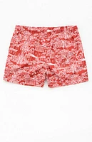 Pacsun Tropical Villa 4" Swim Trunks