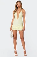 Edikted Debby Backless Lace Mini Dress