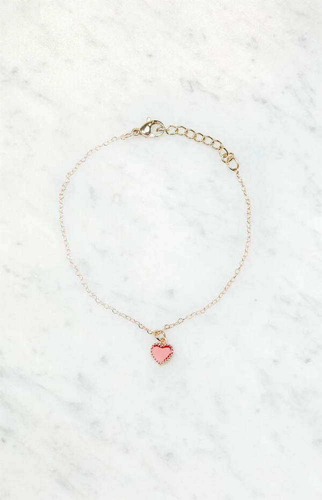 John Galt Red Heart Bracelet
