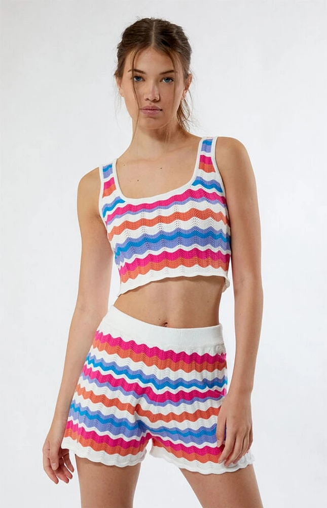 MINKPINK Wilma Pointelle Knit Tank Top