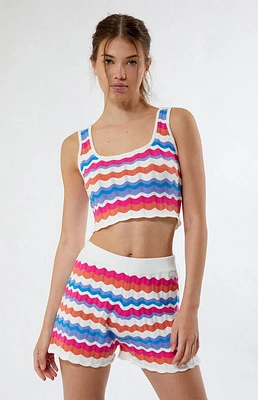 MINKPINK Wilma Pointelle Knit Tank Top