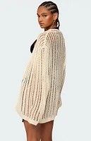 Edikted Darcee Oversized Crochet Cardigan
