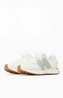 New Balance Women's White & Green 327 Sneakers