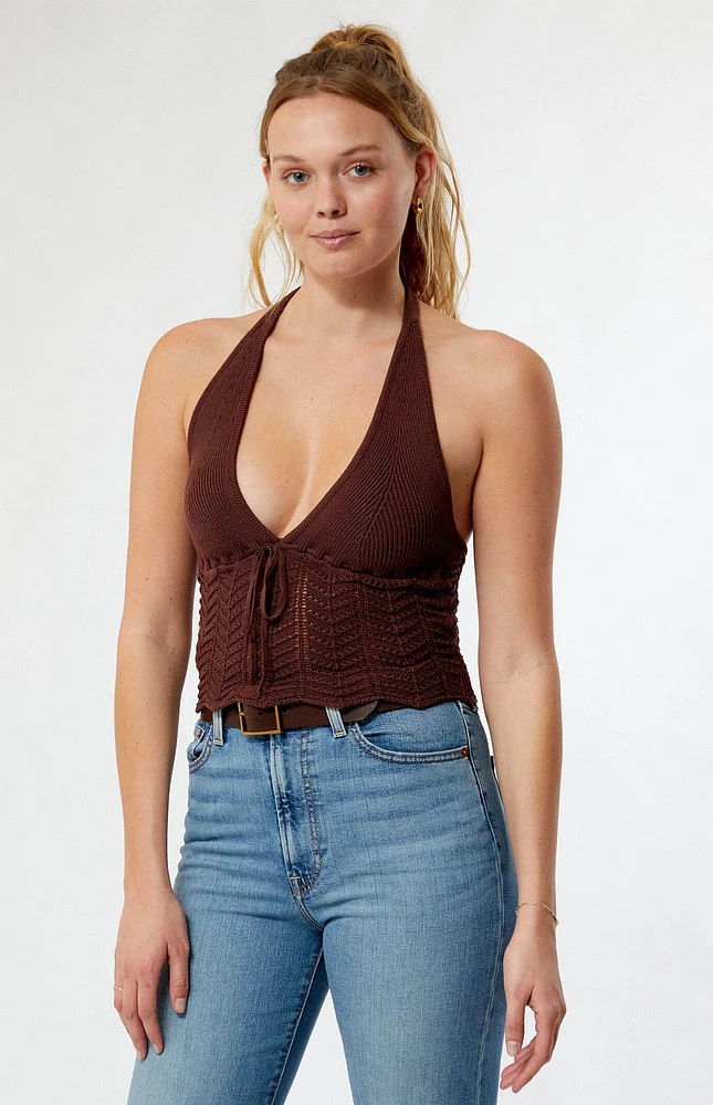 LA Hearts Kelli Knit Halter Top