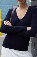 John Galt V-Neck Long Sleeve Sweater