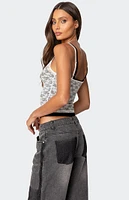 Edikted Wynnie Layered Lace Tank Top