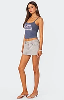 Edikted Micah Denim Mini Skirt
